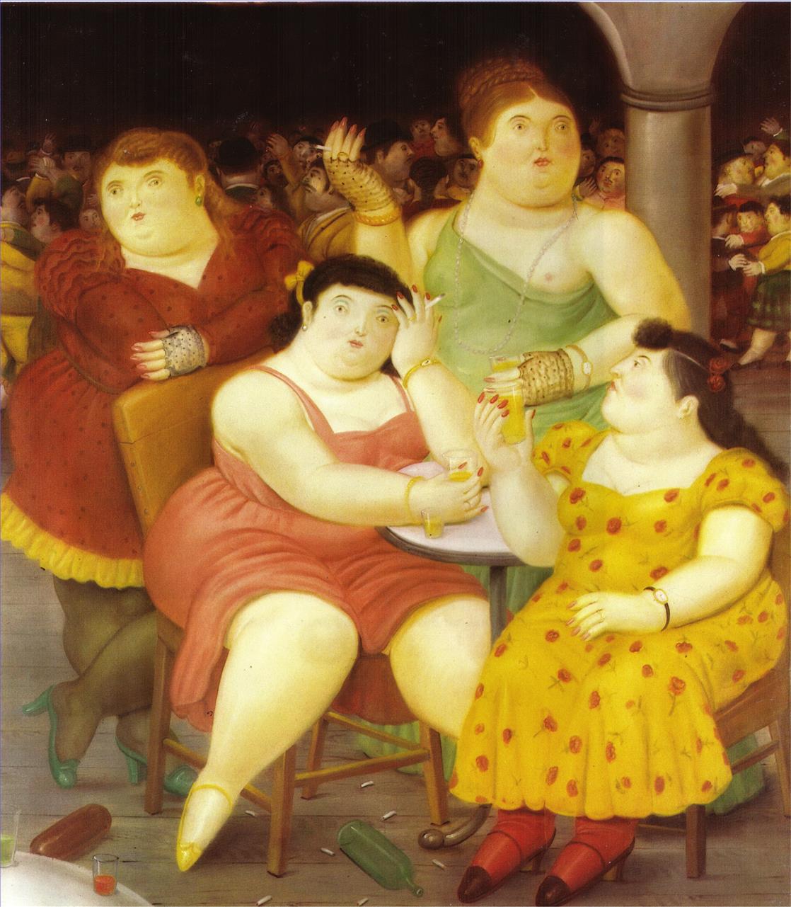 Quatre femmes Fernando Botero Peintures à l'huile